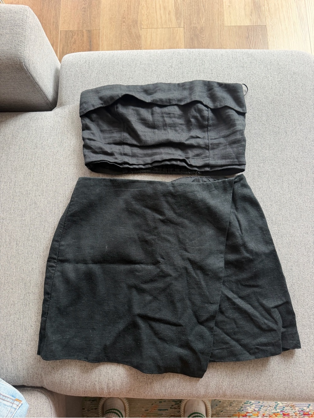 Abercrombie & Fitch Black Women's Mini Skirt & top set